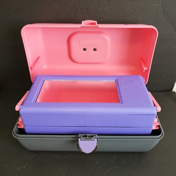 Caboodles Makeup Caboodles Pink Gray Purple Makeup Train Travel